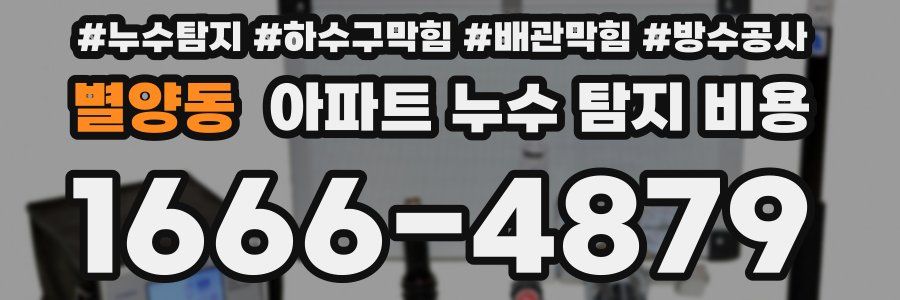 별양동 아파트 누수 탐지 비용