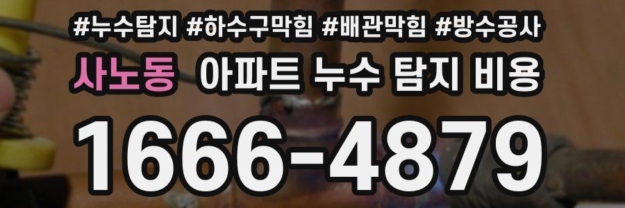 사노동 아파트 누수 탐지 비용