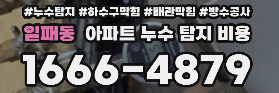 일패동 아파트 누수 탐지 비용