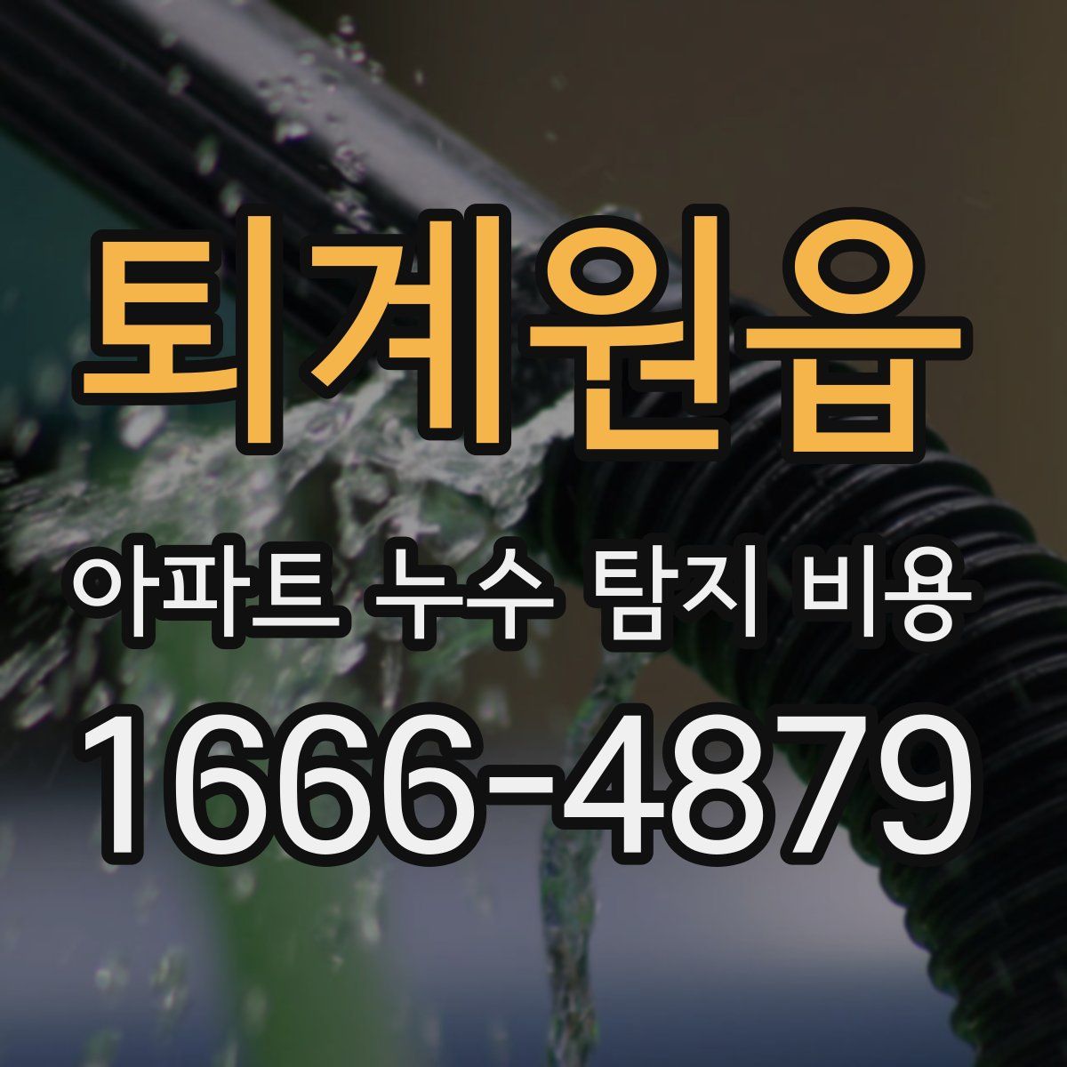 퇴계원읍 아파트 누수 탐지 비용