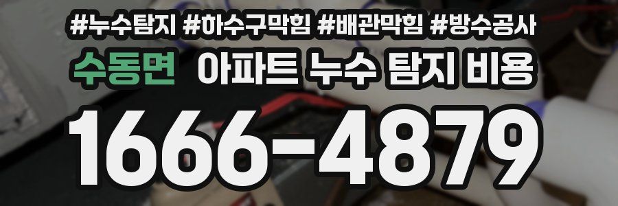 수동면 아파트 누수 탐지 비용