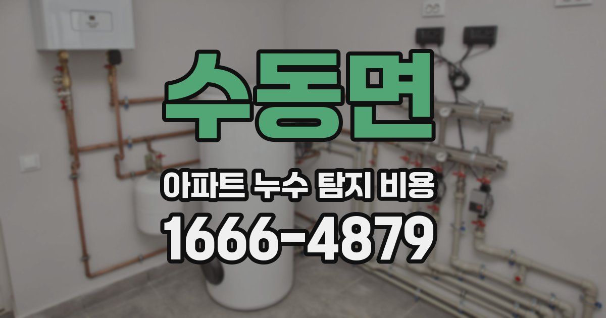 수동면 아파트 누수 탐지 비용