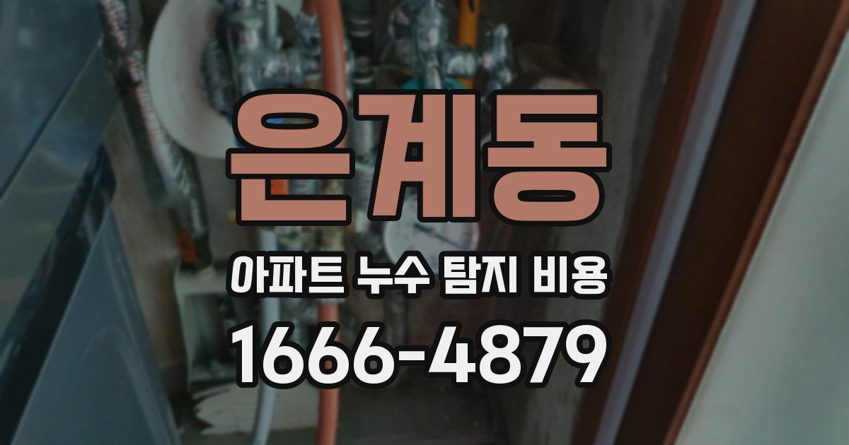 은계동 아파트 누수 탐지 비용