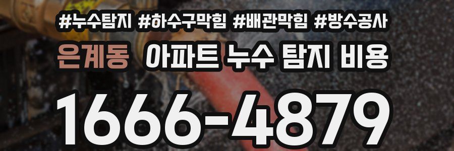 은계동 아파트 누수 탐지 비용