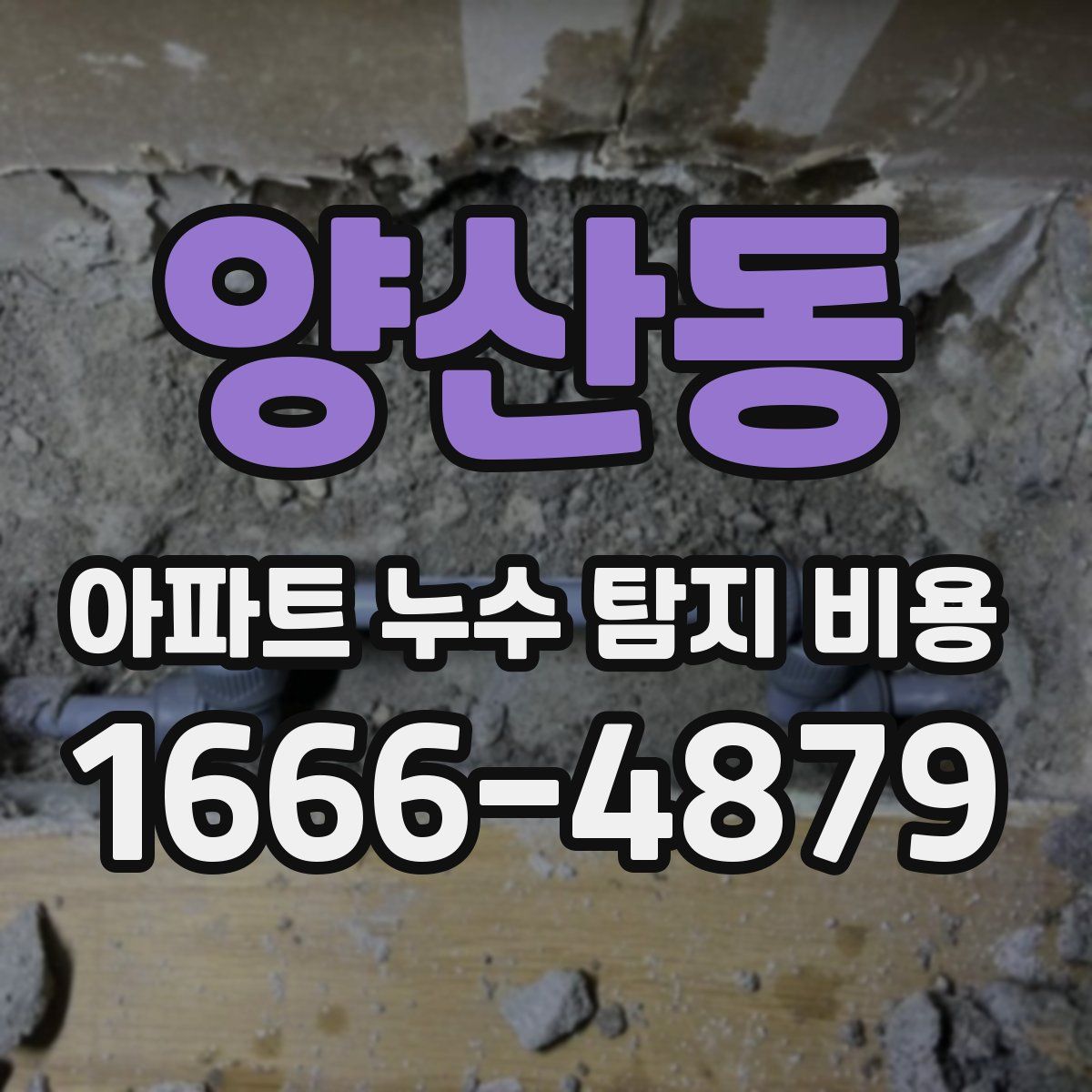 양산동 아파트 누수 탐지 비용