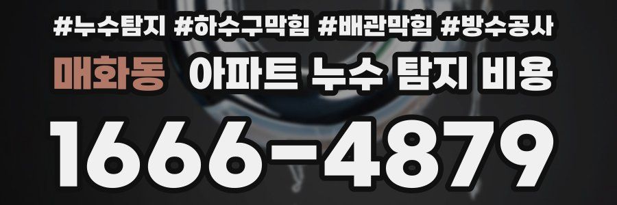 매화동 아파트 누수 탐지 비용