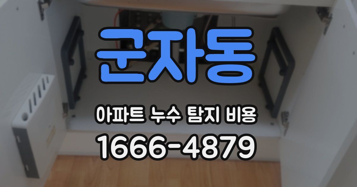 군자동 아파트 누수 탐지 비용