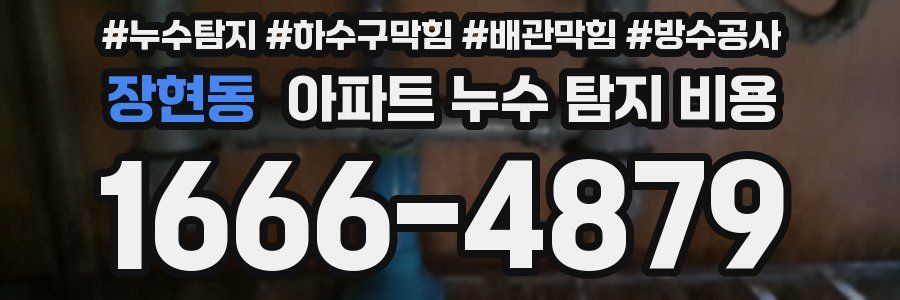 장현동 아파트 누수 탐지 비용