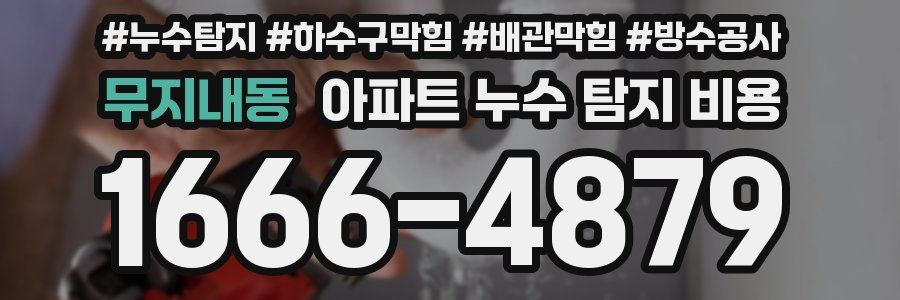 무지내동 아파트 누수 탐지 비용
