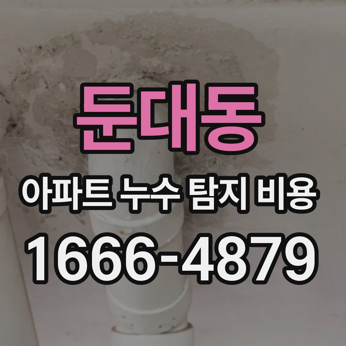 둔대동 아파트 누수 탐지 비용