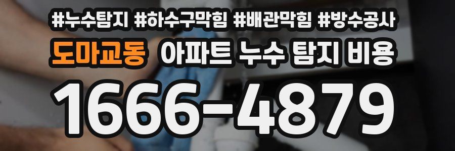 도마교동 아파트 누수 탐지 비용