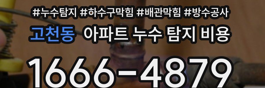 고천동 아파트 누수 탐지 비용