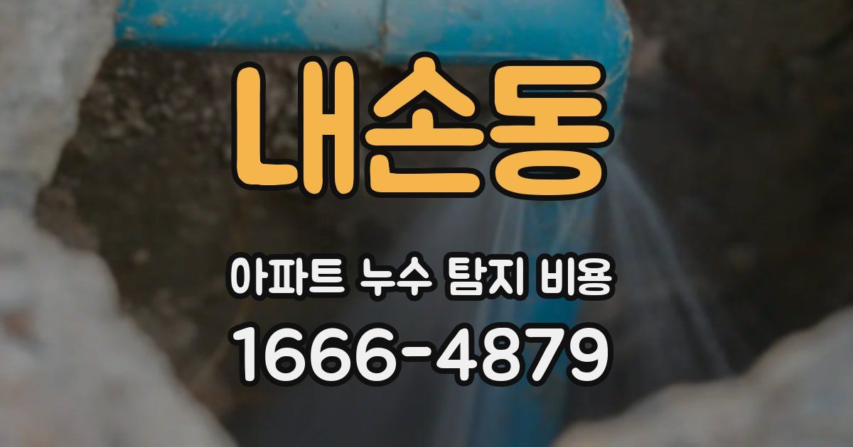 내손동 아파트 누수 탐지 비용