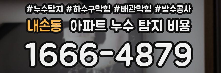 내손동 아파트 누수 탐지 비용
