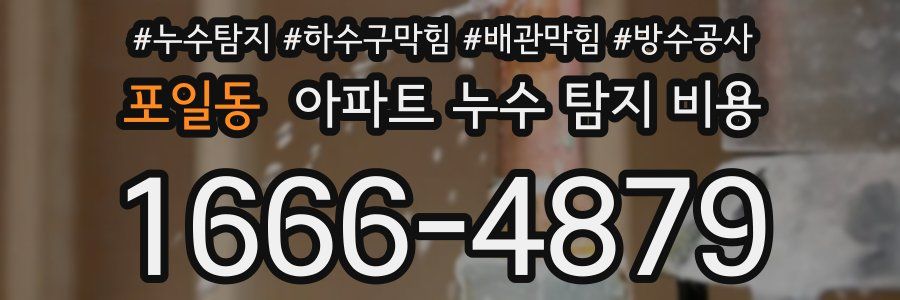 포일동 아파트 누수 탐지 비용
