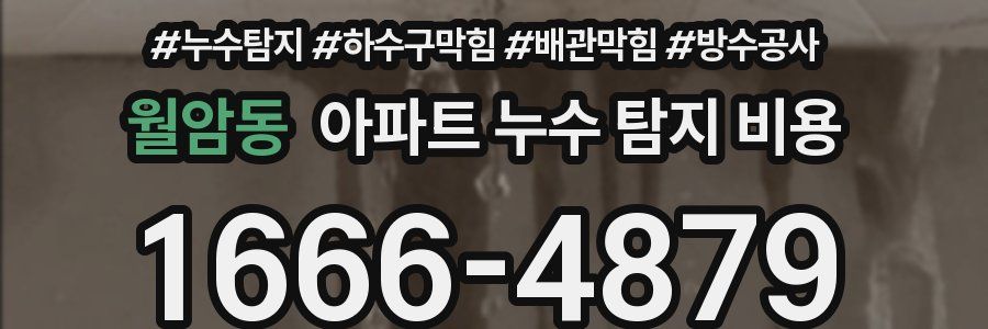 월암동 아파트 누수 탐지 비용