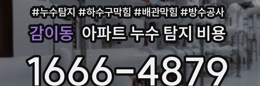 감이동 아파트 누수 탐지 비용