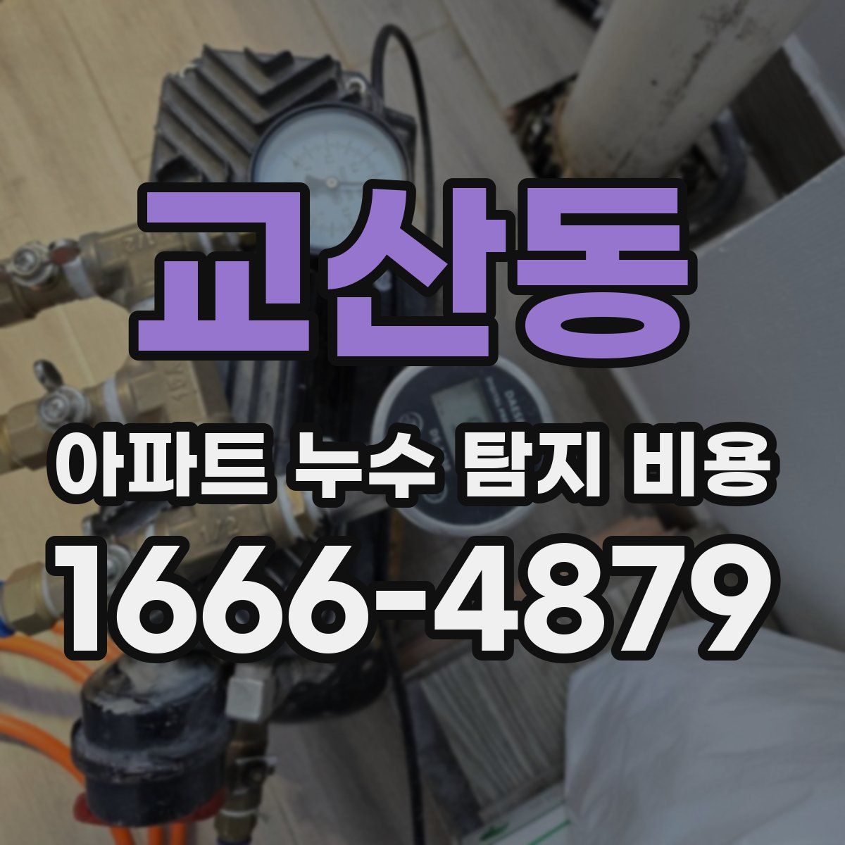교산동 아파트 누수 탐지 비용