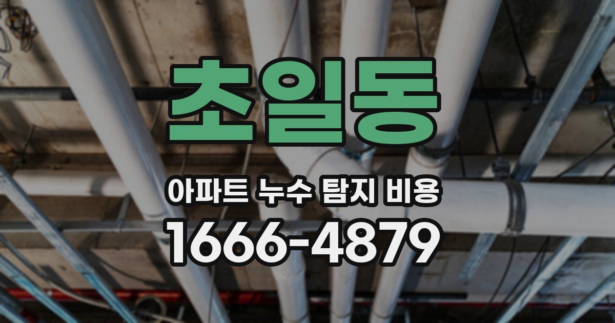 초일동 아파트 누수 탐지 비용