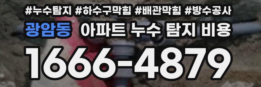광암동 아파트 누수 탐지 비용