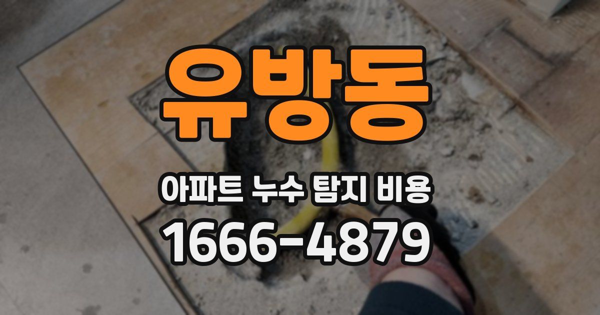 유방동 아파트 누수 탐지 비용