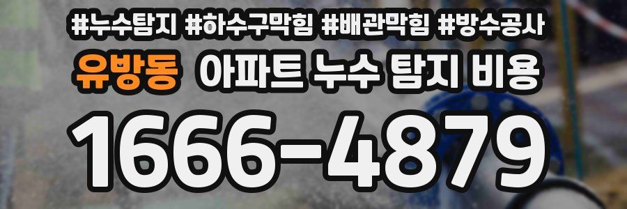 유방동 아파트 누수 탐지 비용