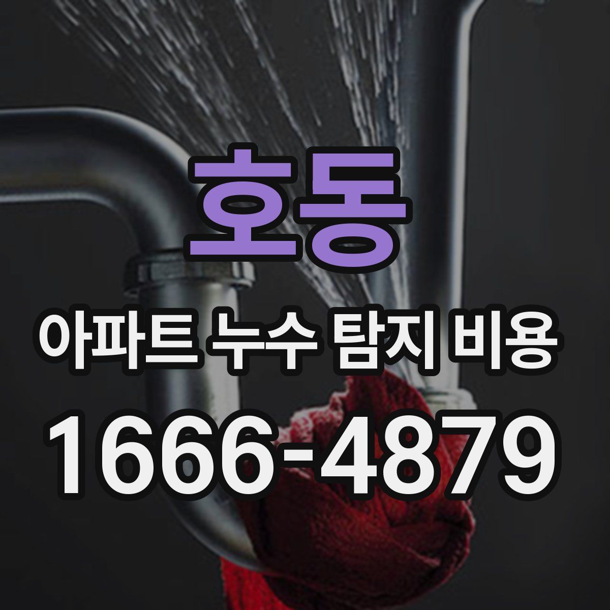 호동 아파트 누수 탐지 비용