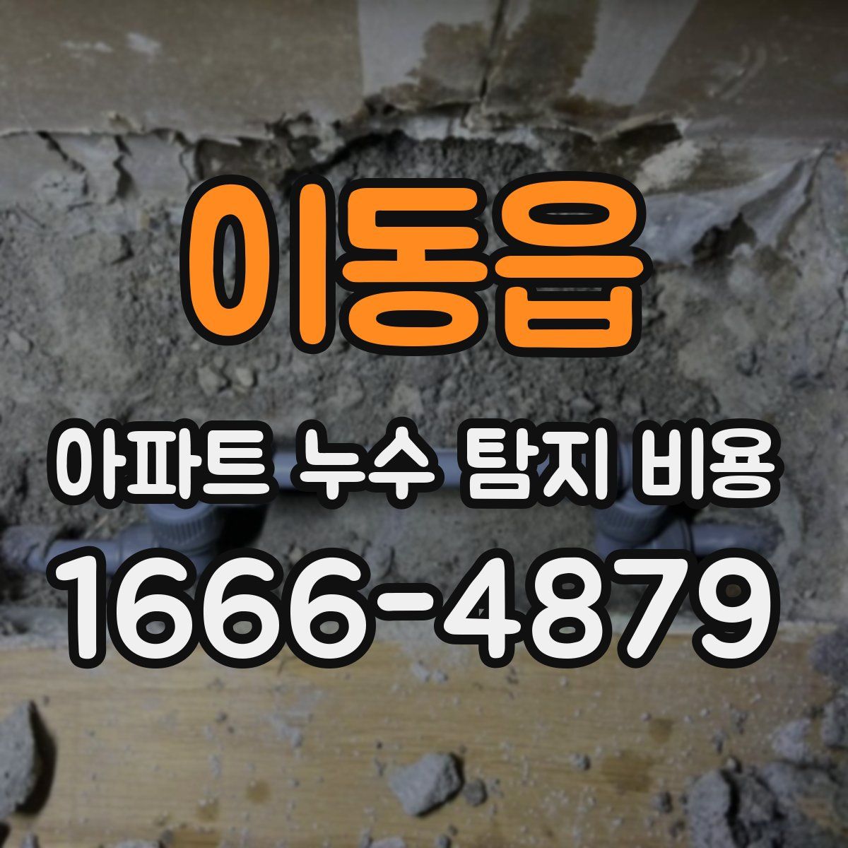 이동읍 아파트 누수 탐지 비용