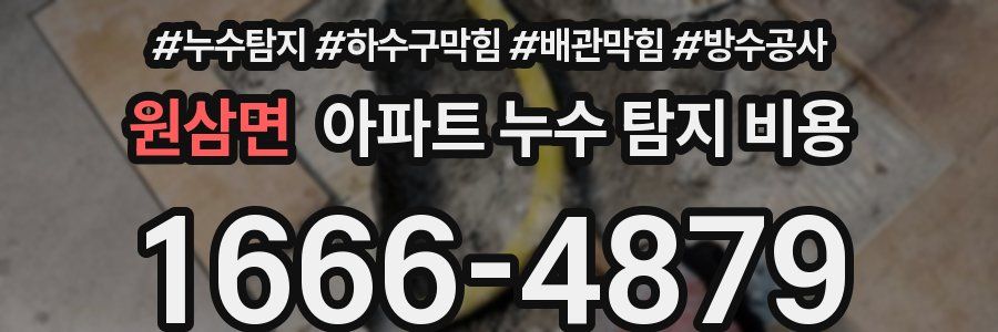 원삼면 아파트 누수 탐지 비용