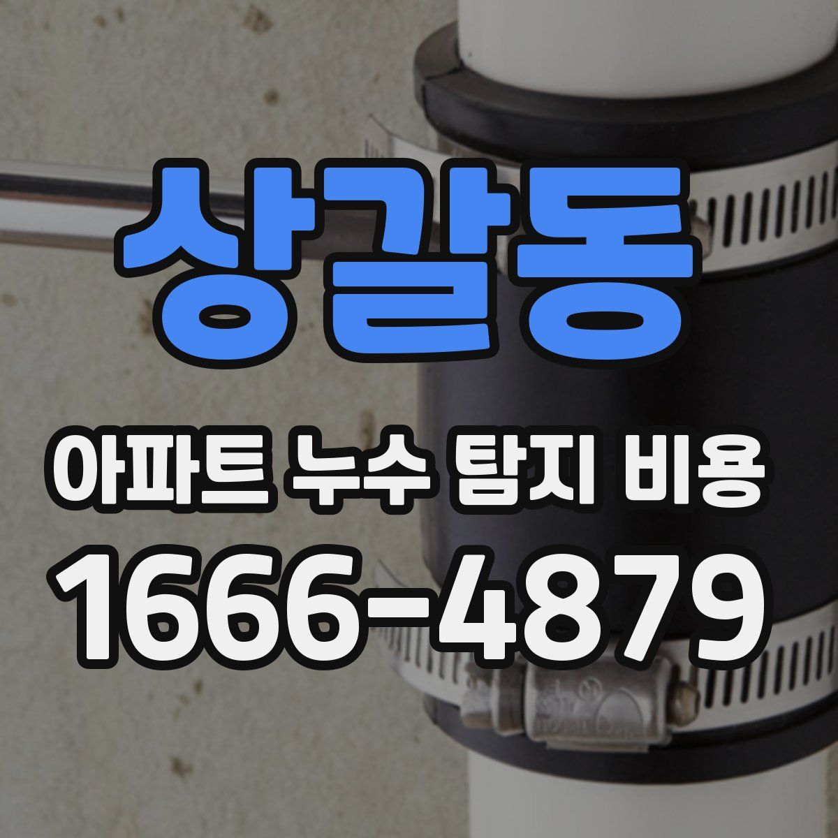 상갈동 아파트 누수 탐지 비용