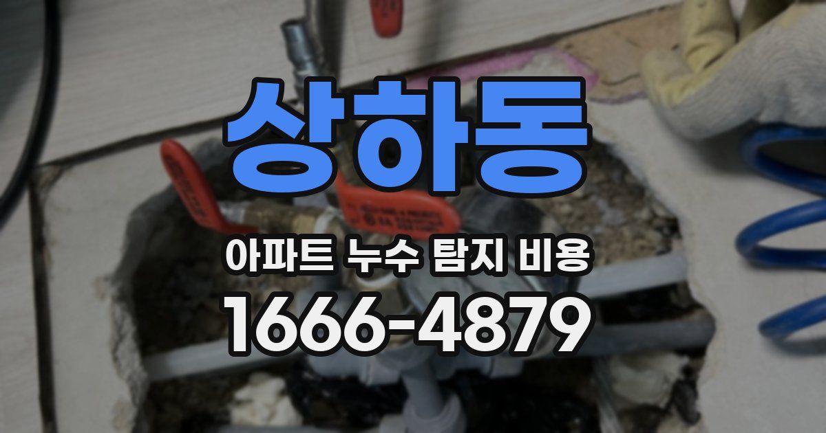 상하동 아파트 누수 탐지 비용