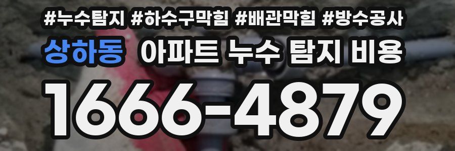 상하동 아파트 누수 탐지 비용