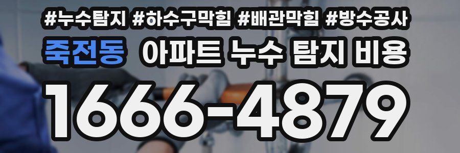 죽전동 아파트 누수 탐지 비용