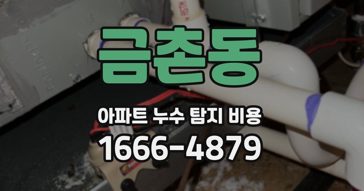 금촌동 아파트 누수 탐지 비용