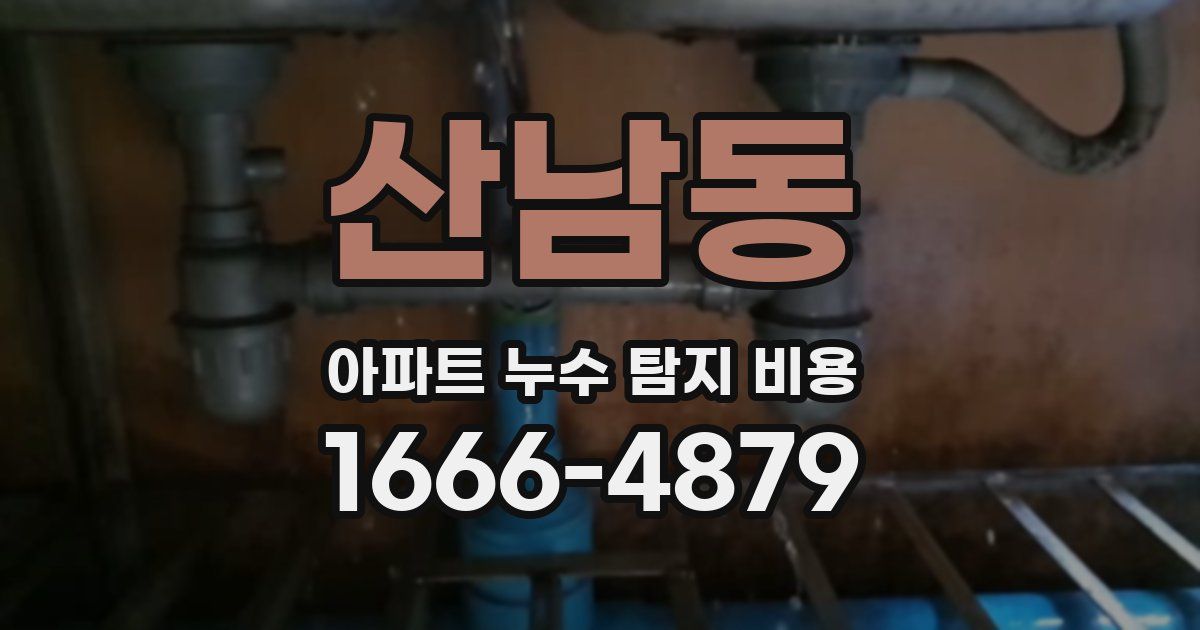 산남동 아파트 누수 탐지 비용