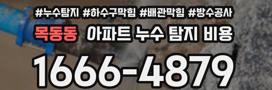 목동동 아파트 누수 탐지 비용