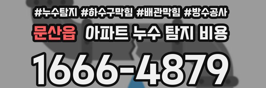 문산읍 아파트 누수 탐지 비용