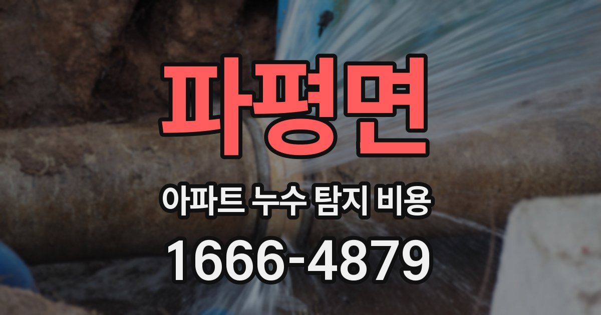 파평면 아파트 누수 탐지 비용