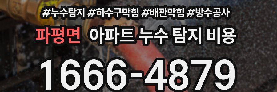 파평면 아파트 누수 탐지 비용