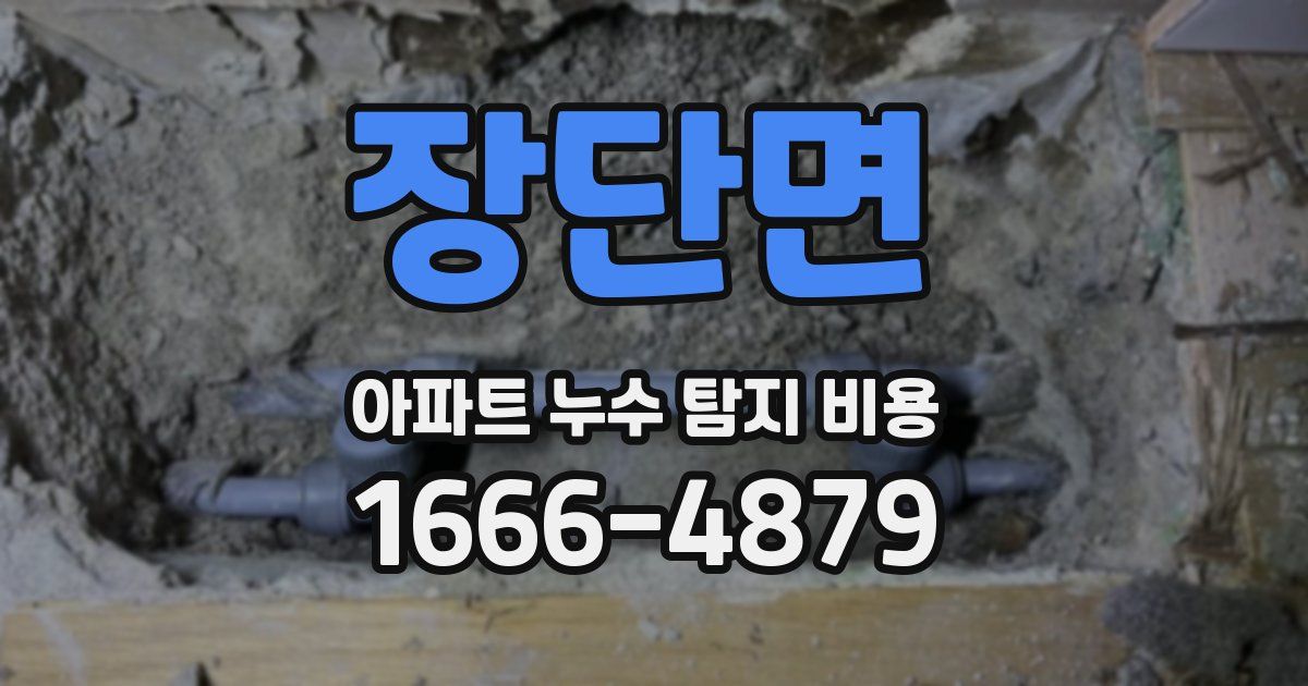 장단면 아파트 누수 탐지 비용