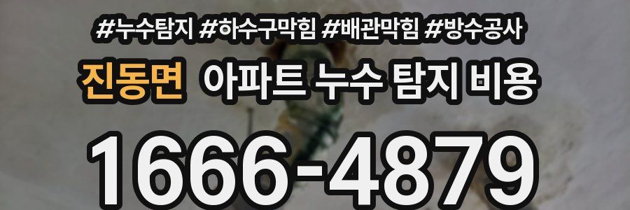 진동면 아파트 누수 탐지 비용
