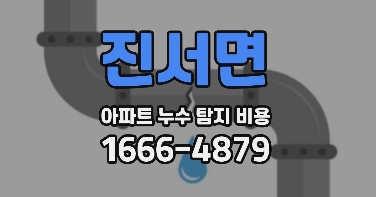 진서면 아파트 누수 탐지 비용