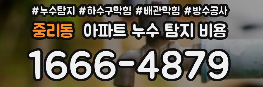 중리동 아파트 누수 탐지 비용