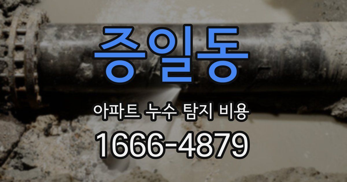 증일동 아파트 누수 탐지 비용