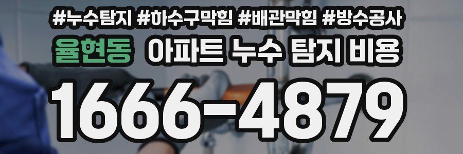율현동 아파트 누수 탐지 비용