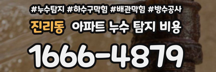 진리동 아파트 누수 탐지 비용