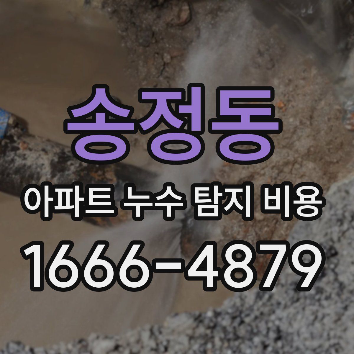 송정동 아파트 누수 탐지 비용