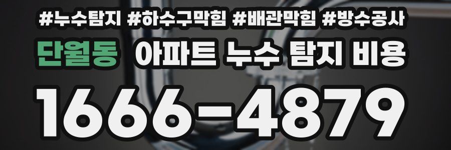 단월동 아파트 누수 탐지 비용