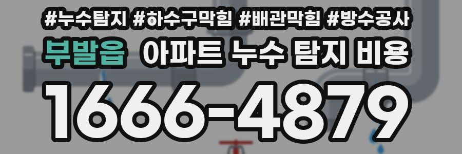 부발읍 아파트 누수 탐지 비용