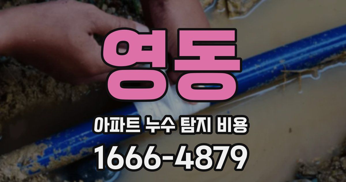 영동 아파트 누수 탐지 비용